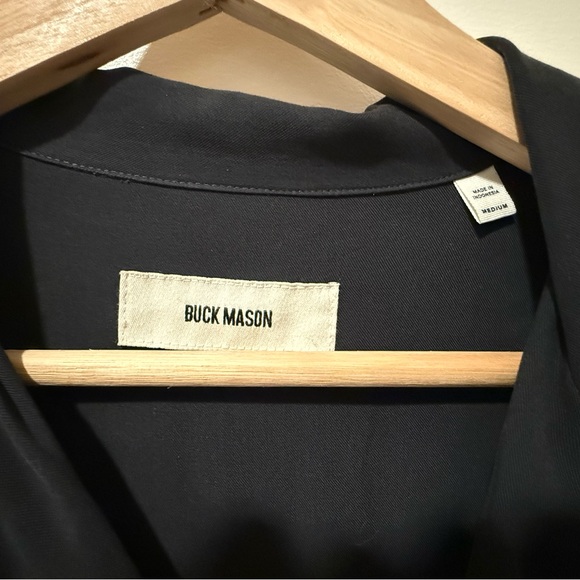 Buck Mason Women's Black Button-Up Dress - Picture 3 of 4